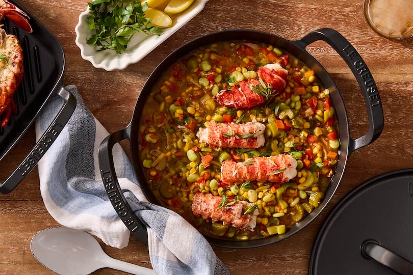Creamy Lobster Succotash